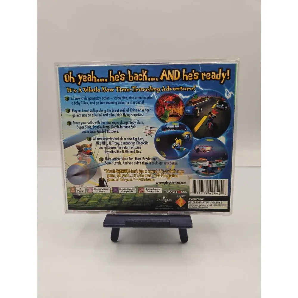 Crash Bandicoot Warped Greatest Hits (Sony PlayStation 1 PS1, 1998)